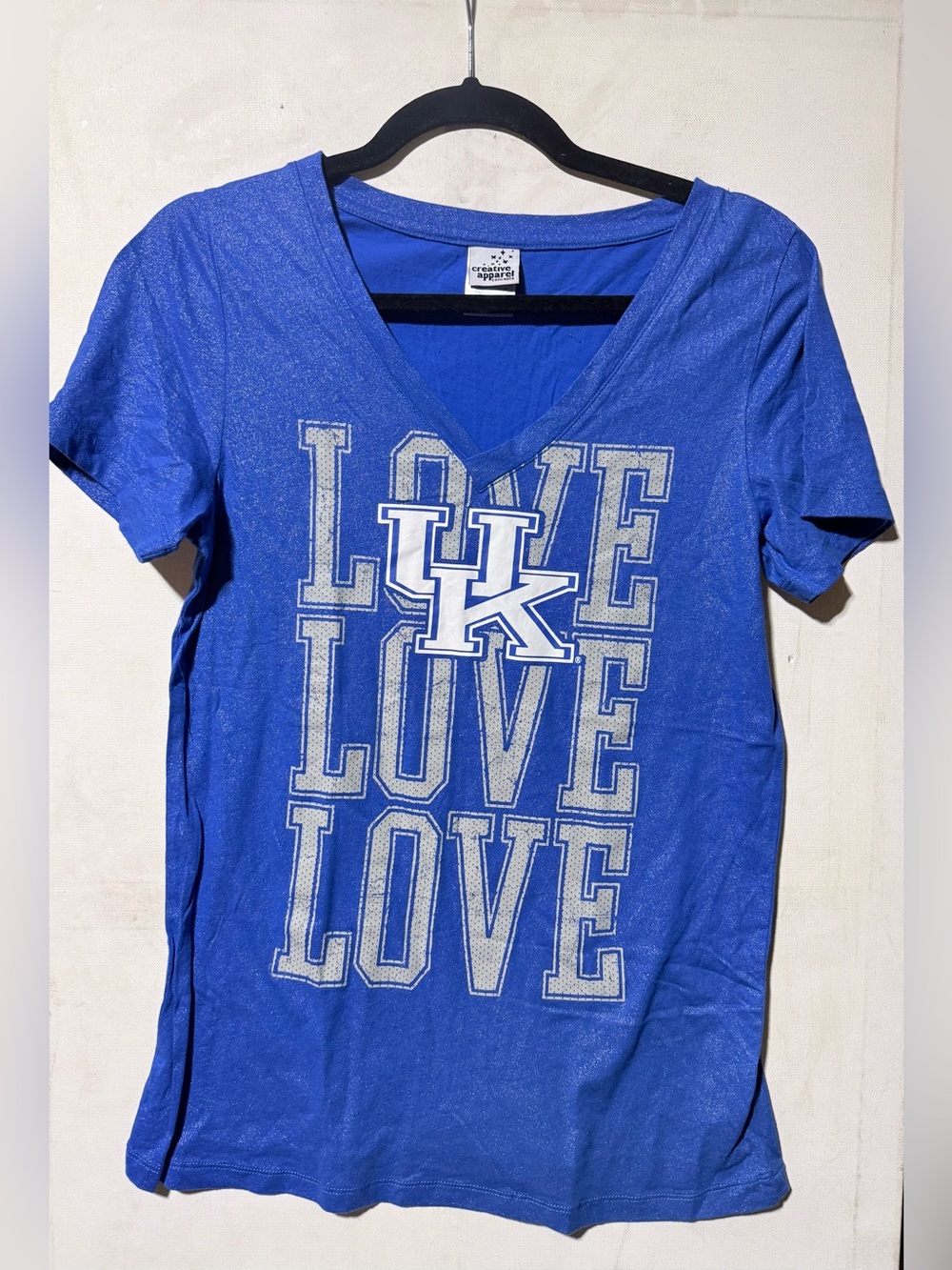 Creative Apparel Concepts Blue Tee — Bright Royal Blue Love Love Love UK